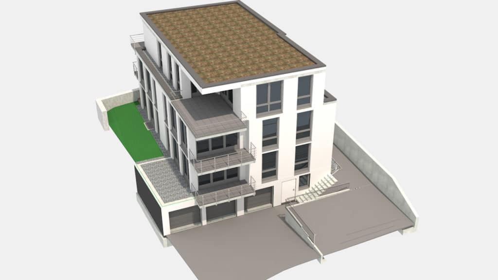 Visualisierung: Neubau Franz-Kofler-Straße in Oberderdingen