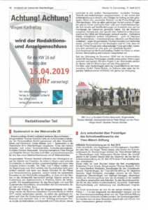 Artikel aus dem "Blättle" Oberderdingen